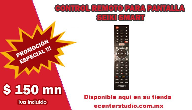 CONTROL REMOTO PARA PANTALLA SEIKI SMART